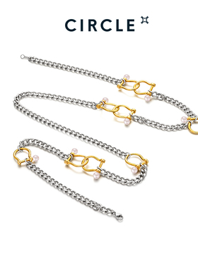【低至6折】CIRCLE珠宝马蹄环系列银akoya珍珠项链手链中性朋克