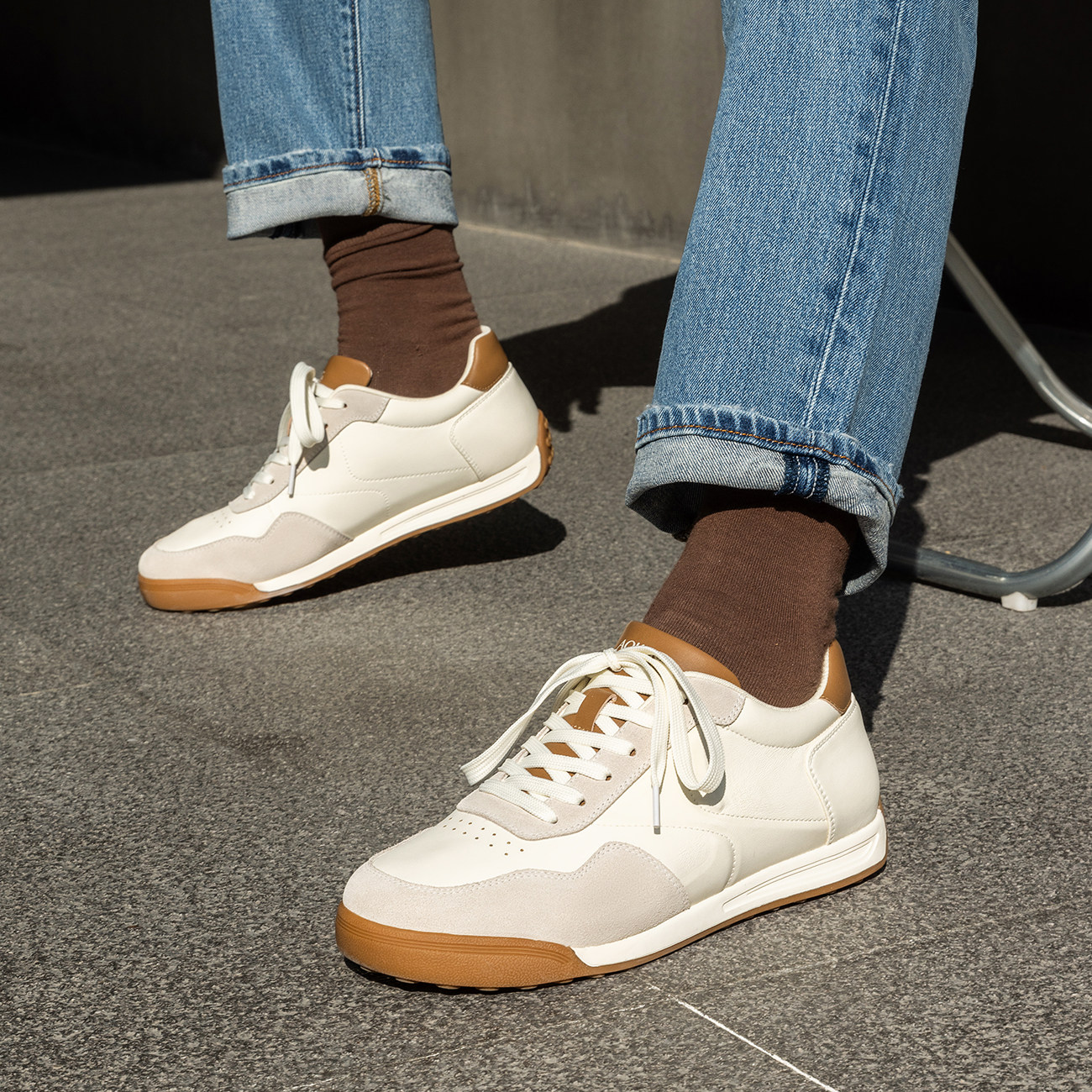 奥康 男鞋2025春季新款时尚百搭德训鞋复古阿甘鞋简约系带休闲鞋,淘宝优惠券,粉丝福利购,淘宝优惠卷