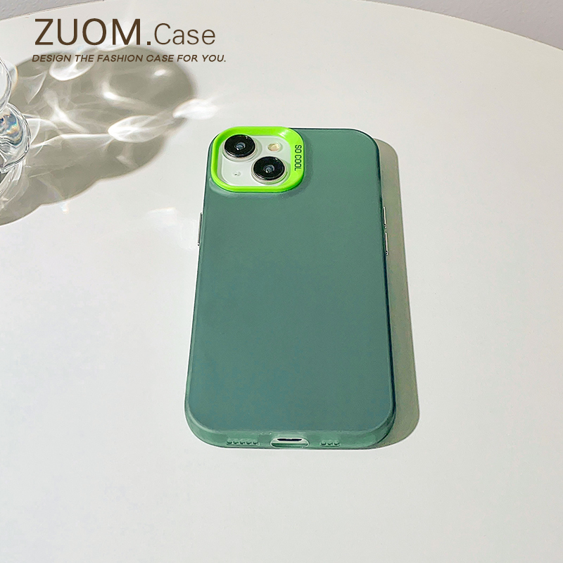 zuom 纯色彩银绿色适用苹果14promax手机壳iphone15plus新款14pm情侣女xsmax防摔xr保护套12mini外壳11硅胶 - 图3