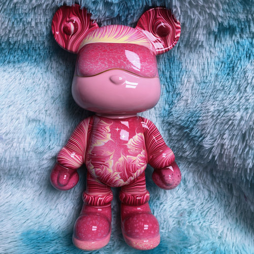 现货成品流体熊摆件32cm高 酷酷熊手工diy流体熊存钱罐桌面摆件 - 图2