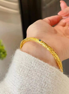 哪吒镀仿真黄金乾坤圈手镯小儿童同款手环男女镯子送女友生日礼物