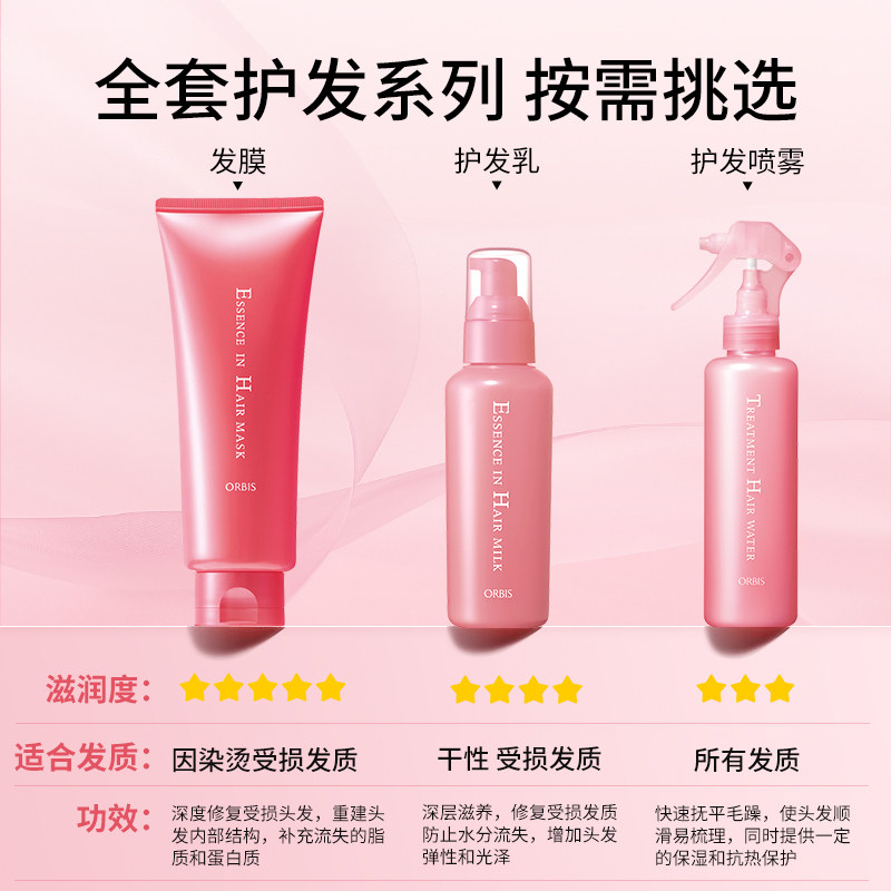 日本orbis/奥蜜思发膜精华乳深层修护柔顺头发改善毛躁干枯受损,淘宝优惠券,粉丝福利购,淘宝优惠卷