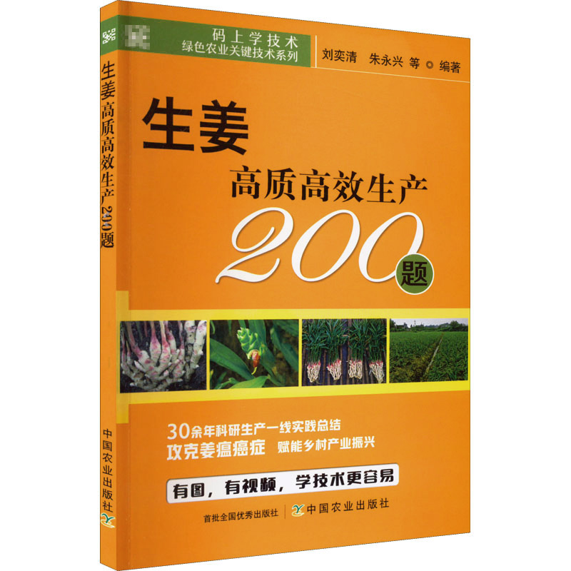 全3册图说生姜高效栽培全彩版+生姜高效栽培+生姜高质高效生产200题种植技术大全书籍病虫害防治技术科学育种繁殖农作物书籍-图2