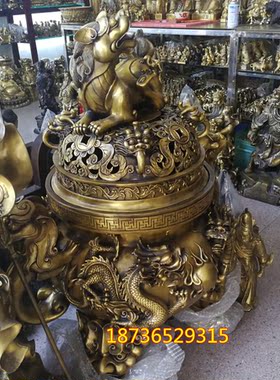 纯铜香薰炉貔貅商务定做工艺礼品