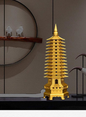 纯黄铜文昌塔书房吉祥物装饰品