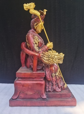 圣母寺庙神像纯铜九龙圣母铜像