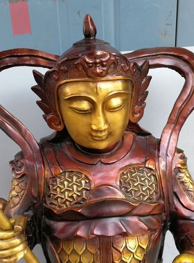 纯铜杨戬二郎真君镇宅风水佛像