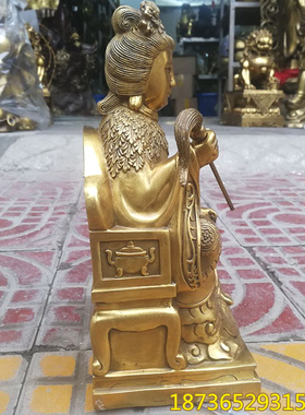 纯铜神像供奉摆件后土娘娘