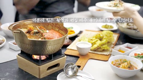 韩国直邮代购韩式料理手工高档纯黄铜锅吊炉火锅寿喜锅涮肉炖汤锅 - 图0