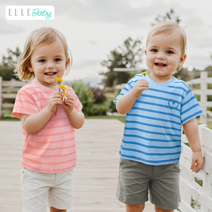 ELLEBABY条纹短袖夏季新款