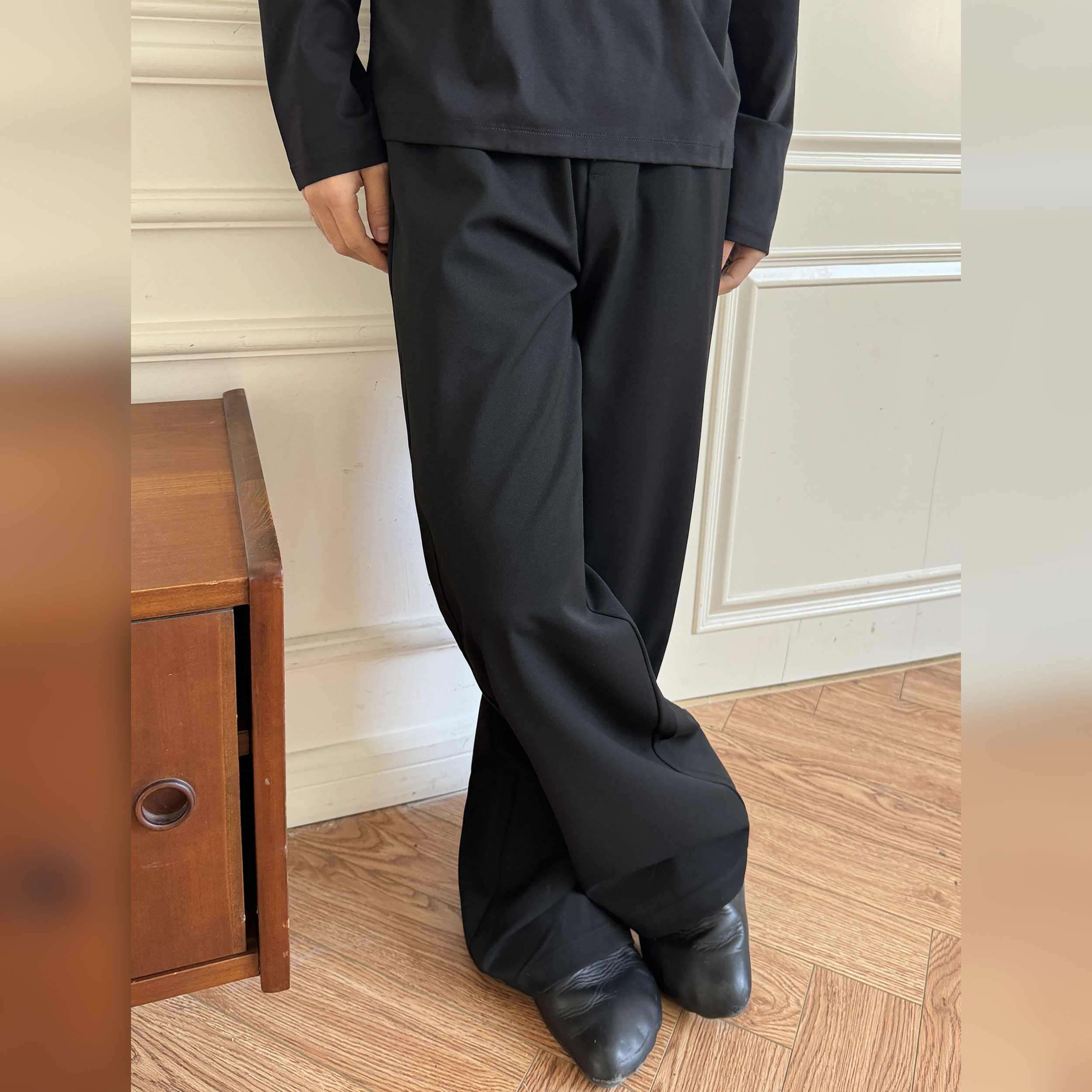 【岳云鹏同款】haonanhuang 宽松微喇弹力松紧腰休闲西裤长裤,淘宝优惠券,粉丝福利购,淘宝优惠卷