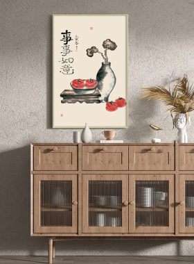 茶室挂画背景墙立体浮雕肌理画