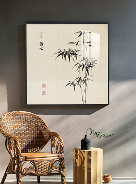 盈浩新中式茶室字画挂画