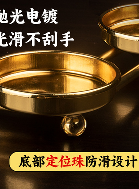 北斗七星阵供佛酥油灯座烛台灯架供灯七盏七彩莲花灯三层七星灯