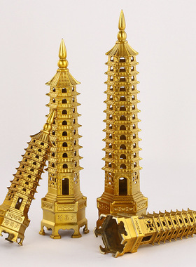 纯铜学生用的文昌塔开九层逢考必过十三层铜塔光家居书房书桌摆件