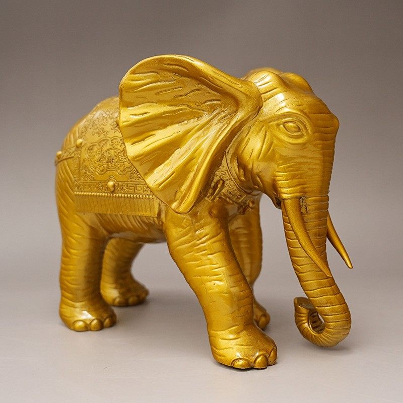 铜大象摆件黄铜一对吸水大象家居客厅玄关酒柜店铺装饰工艺品大号,淘宝优惠券,粉丝福利购,淘宝优惠卷