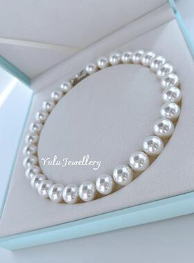 母贝澳白色珍珠锁骨项链纯银扣