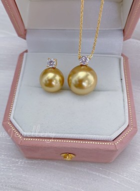 母贝珍珠茶金色王妃吊坠