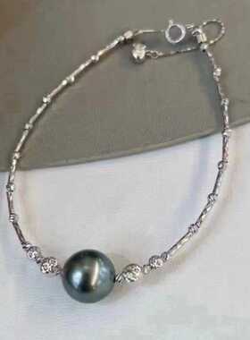 母贝珍珠爆闪菠萝球发财金珠手镯