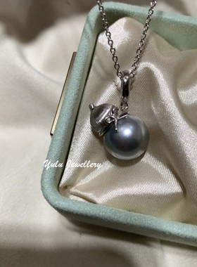 母贝珍珠纯银拉丝葫芦万能吊坠