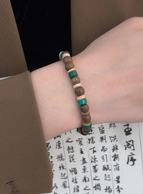 木质珠天然石串珠项链手链手镯