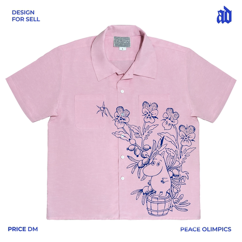 斑驳 MOTTLED 文艺慵懒风温柔街头简约视觉系短袖衬衫宽松透气 - 图0