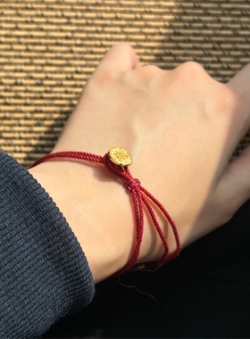 手工编制红绳手链原创设计