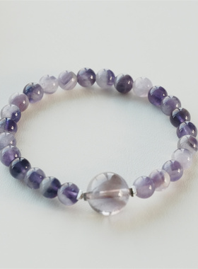 天然紫水晶手链招财上岸手串
