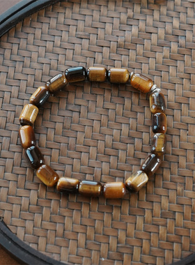 小众设计天然黄虎眼手串水晶原创