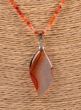 天然红玛瑙绿水晶民族风促销项链