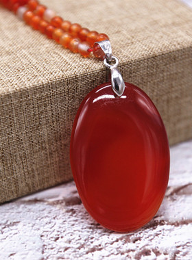 树叶形玛瑙女士中老年佩戴吊坠