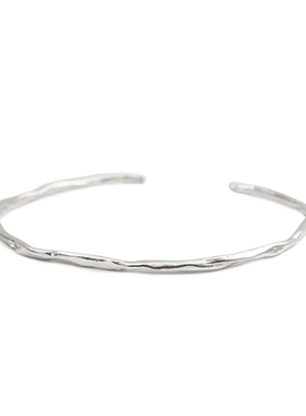 LFLM 极简风肌理不规则凹凸手环轻奢高级感开口百搭时尚手镯饰品