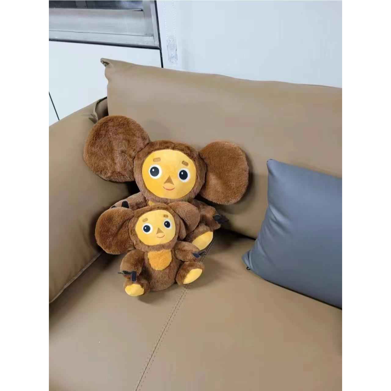 新品Cheburashka Monkey Plush 俄罗斯大耳猴子毛绒玩具公仔 - 图2