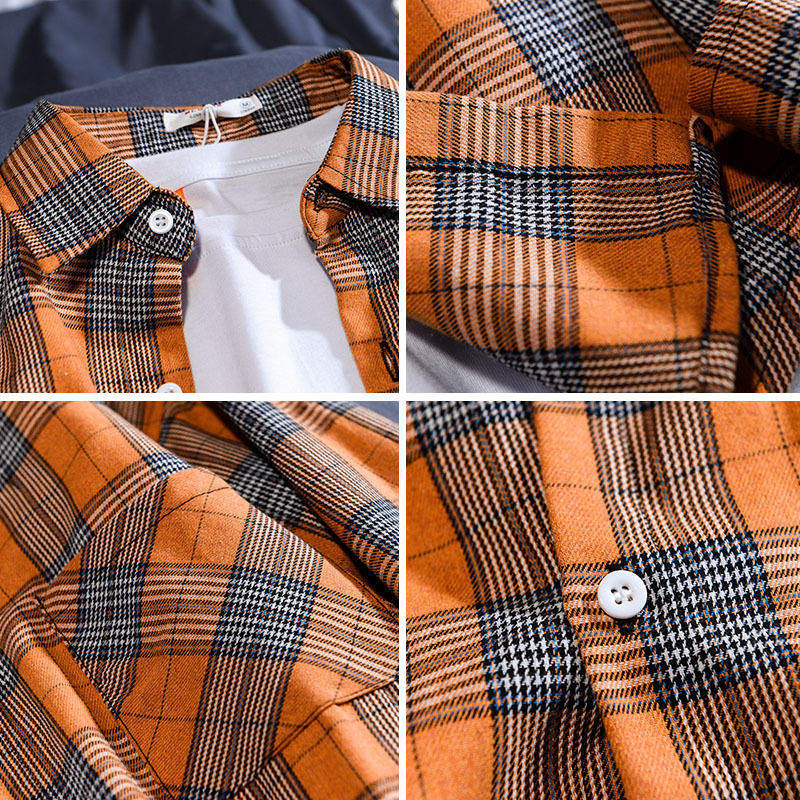 男士长袖格子衬衫春夏季新款韩版潮流衣服百搭休闲上衣帅气潮外套,淘宝优惠券,粉丝福利购,淘宝优惠卷