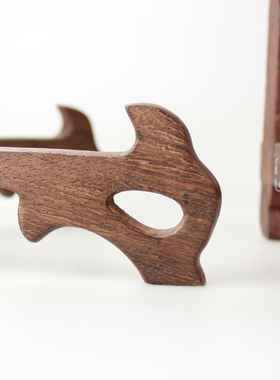 鸡翅木实木支架陶瓷盘普洱茶茶饼