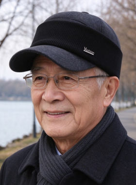男士秋冬呢子混纺鸭舌帽针织翻边设计户外防风保暖帽