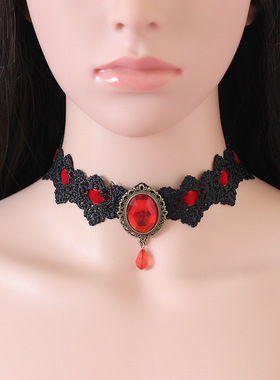 时尚风日系原宿蕾丝花边项链