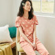 Top Guagua couple pajamas for women in summer pure cotton home clothes