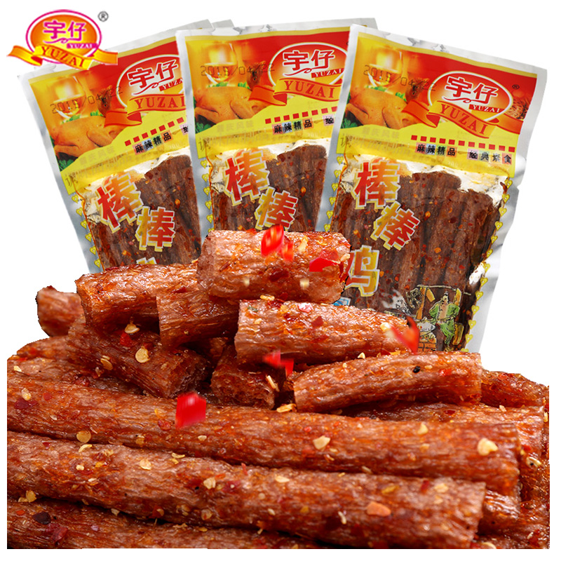 宇仔棒棒鸡辣条5毛钱零食小吃18g*100包麻辣味儿时怀旧面筋制品 - 图0