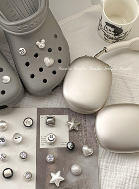 ins清冷中性洞洞鞋鞋花适配crocs