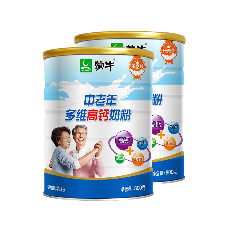 蒙牛乐享装多维高钙中老年早餐奶粉 咖天下食品成人奶粉