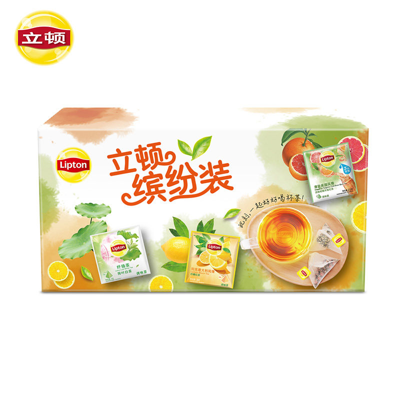 立顿缤纷装冷泡茶组合26包小水果茶 咖天下食品代用/花草茶