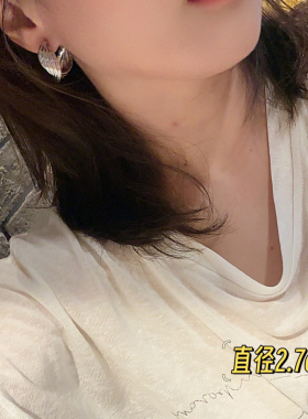 欧比雅比银针耳环女轻奢小众设计感高级感气质百搭耳圈耳饰50784