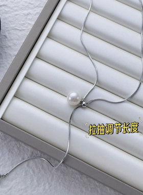 欧比雅比高级感轻奢风精致法式温柔时尚通勤简约项链毛衣链24267