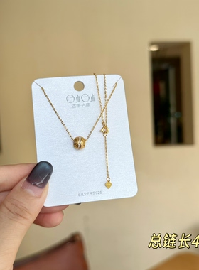 古丽古丽S925纯银新款项链小众设计感高级轻奢气质锁骨链08577