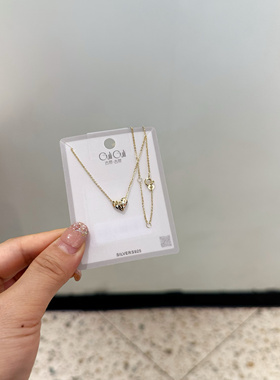 古丽古丽S925纯银高级感精致百搭时尚款爱心吊坠项链锁骨链04297