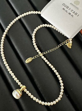 欧比雅比女轻奢小众锁骨链法式高级感配饰品项链时尚锁骨链04724