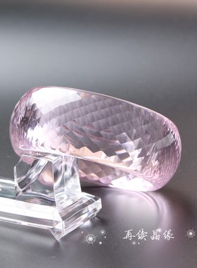 正品水晶切面手镯粉色钻石切面