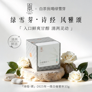 【拍10】绿雪芽福鼎白茶诗经风雅茶叶