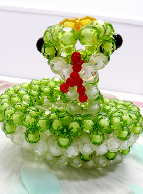 手工串珠立体可爱卡通动物摆件创意礼品生日礼物玩具居家装饰摆件